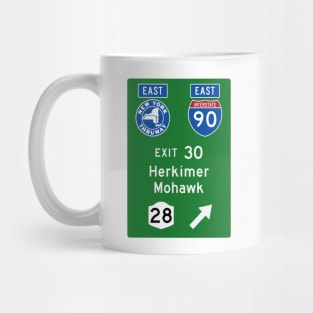 New York Thruway Eastbound Exit 30: Herkimer Mohawk Route 28 Mug